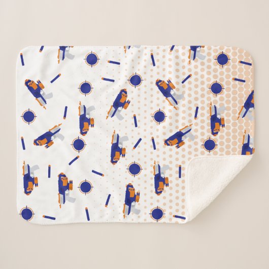 Couverture Sherpa Dart Gun Battle War Boys Motif cible (Devant (Horizontal))