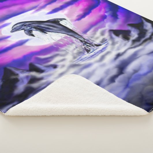 Couverture Sherpa Dauphin clair de lune (3/4)