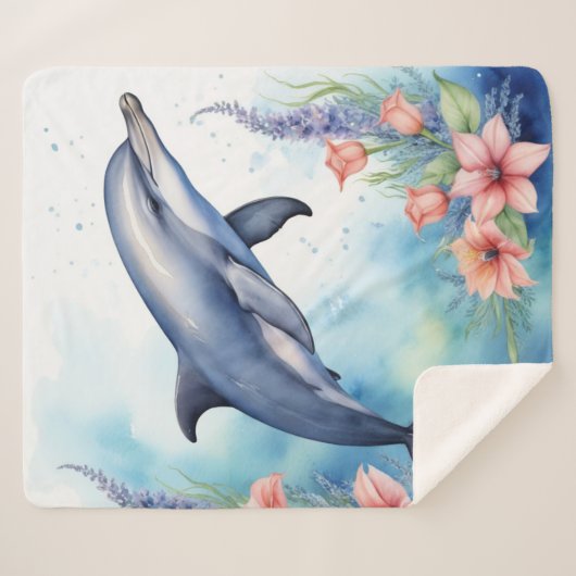 Couverture Sherpa Dauphin de mer (Devant (Horizontal))