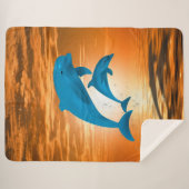 Couverture Sherpa Dauphins (Devant (Horizontal))