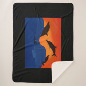 Couverture Sherpa Dauphins (Devant)