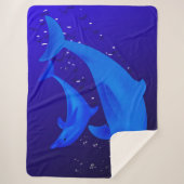 Couverture Sherpa Dauphins (Devant)
