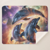 Couverture Sherpa Dauphins et méduses cosmiques dans l'espace (Devant (Horizontal))
