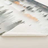 Couverture Sherpa Dawn Ground Fog Covers Mountain Forest (3/4)