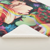 Couverture Sherpa DC Pride Harley Quinn & Poison Ivy Comic Cover (3/4)