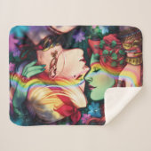 Couverture Sherpa DC Pride Harley Quinn & Poison Ivy Comic Cover (Devant (Horizontal))