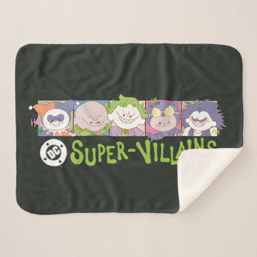 Couverture Sherpa DC Super-Villains Cartoon Lineup (Devant (Horizontal))