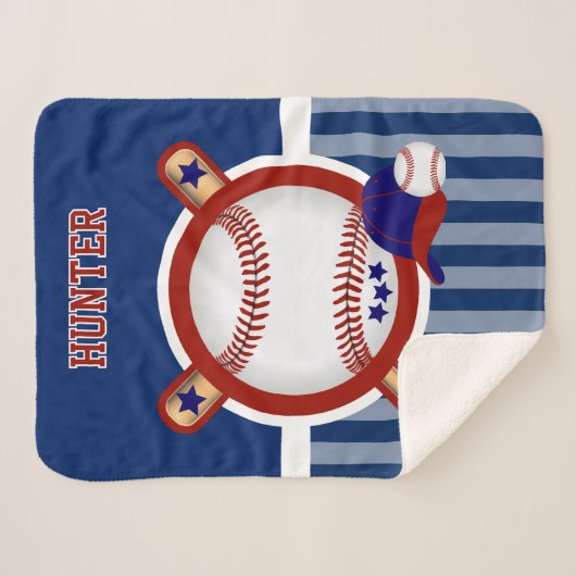 Couverture Sherpa ⚾ de baseball (Devant (Horizontal))