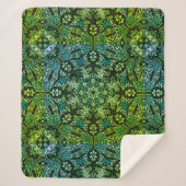 Couverture Sherpa De Beaux Verts Et Blues Mandala (Devant)