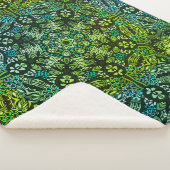 Couverture Sherpa De Beaux Verts Et Blues Mandala (3/4)