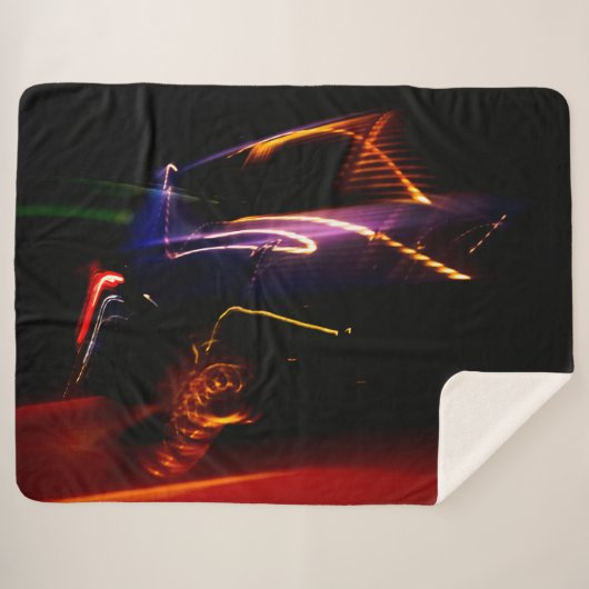 couverture sherpa de danse de voiture violette (Devant (Horizontal))