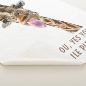 Couverture Sherpa de girafe amusante (3/4)