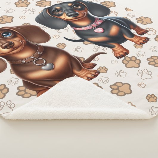 Couverture Sherpa De mignons amis dachshund (3/4)