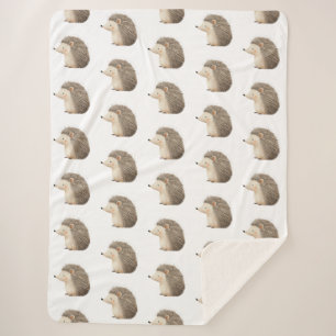 Couverture Sherpa De mignons hérissons