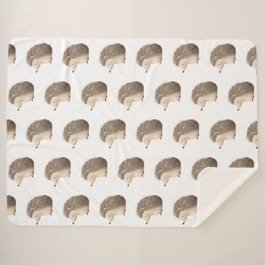 Couverture Sherpa De mignons hérissons (Devant (Horizontal))