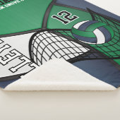 Couverture Sherpa 🏐 de volley-ball en bleu, vert et blanc (3/4)
