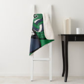 Couverture Sherpa 🏐 de volley-ball en bleu, vert et blanc (En situation)