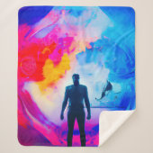 Couverture Sherpa Debout dans les couleurs (Devant)