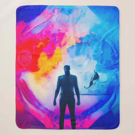 Couverture Sherpa Debout en Couleurs (Devant)
