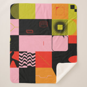 Couverture Sherpa Deconstructed postmodern inspired artwork of abstr