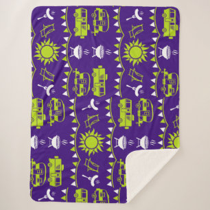 Couverture Sherpa Décor camping Caravan