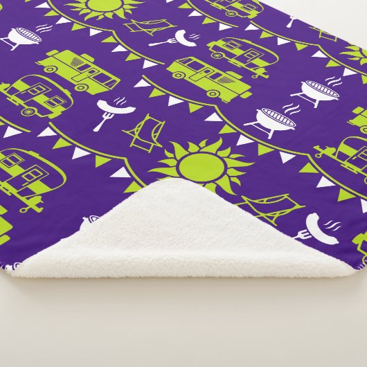 Couverture Sherpa Décor camping Caravan (3/4)