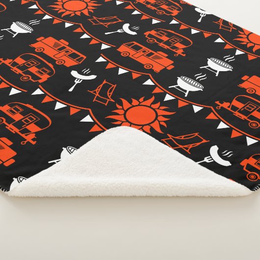 Couverture Sherpa Décor camping Caravan (3/4)