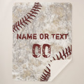 Couverture Sherpa Décor cool de baseball pour salle de garçons, Base (Devant)