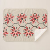 Couverture Sherpa Décor De Maison D'Inspiration Folk (Devant (Horizontal))