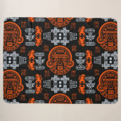 Couverture Sherpa Décor intérieur inca Aztec (Devant (Horizontal))