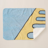 Couverture Sherpa Décor jaune et bleu (Devant (Horizontal))
