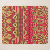 Couverture Sherpa Décor oriental closeup. (Devant (Horizontal))