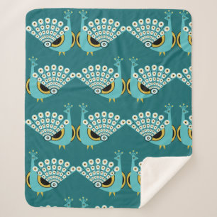 Couverture Sherpa Décor original Peacock Art Home