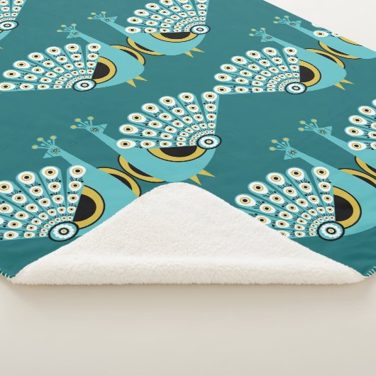 Couverture Sherpa Décor original Peacock Art Home (3/4)