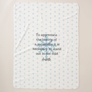 Couverture Sherpa Décor pour la maison avec citation d'Aristote pour