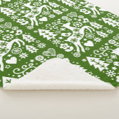 Couverture Sherpa Décor traditionnel nordique de Noël (3/4)