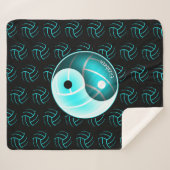 Couverture Sherpa décoration de la salle de volley-ball yin yang (Devant (Horizontal))