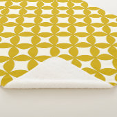 Couverture Sherpa Décoration intérieure géométrique moutarde moderne (3/4)