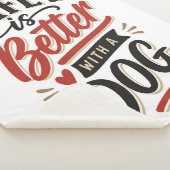 Couverture Sherpa Décoration murale pour amateur de chiens - La vie  (3/4)