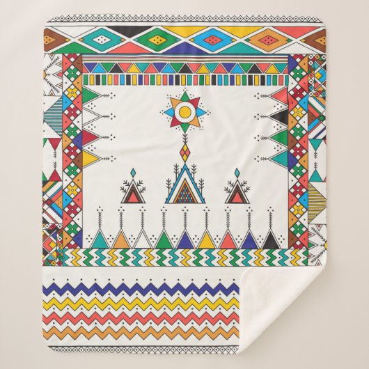 Couverture Sherpa Decorative geometric repeating pattern inspired by (Devant)