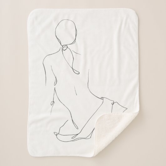 Couverture Sherpa Découpe gestuelle (Devant)