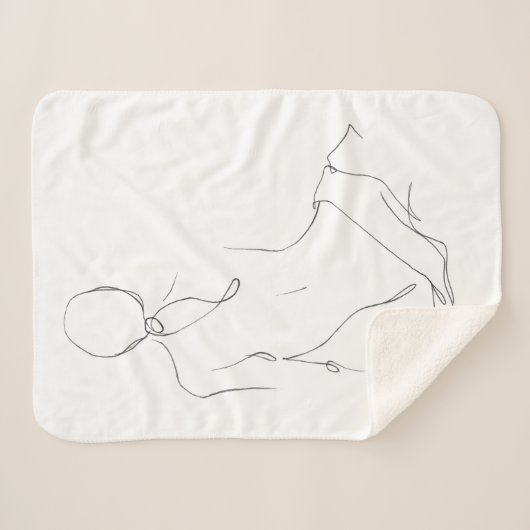 Couverture Sherpa Découpe gestuelle (Devant (Horizontal))