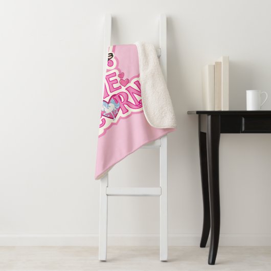 Couverture Sherpa Dee Dee - I Love Unicorns (En situation)