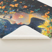 Couverture Sherpa Déesse de la forêt enchantée avec papillons (5) (3/4)