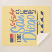 Couverture Sherpa Défi 1986 de surf de San Diego (Devant (Horizontal))