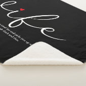 Couverture Sherpa Définition de femme amour coeur élégant Script (3/4)