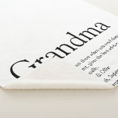 Couverture Sherpa Définition de grand-mère noir et blanc moderne et  (3/4)