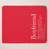 Couverture Sherpa Définition de petit ami disant Moderne Rouge (Devant (Horizontal))