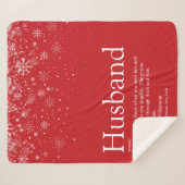 Couverture Sherpa Définition du mari Citation Flocon de neige d'hive (Devant (Horizontal))