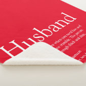 Couverture Sherpa Définition du mari Citation moderne amusant rouge (3/4)